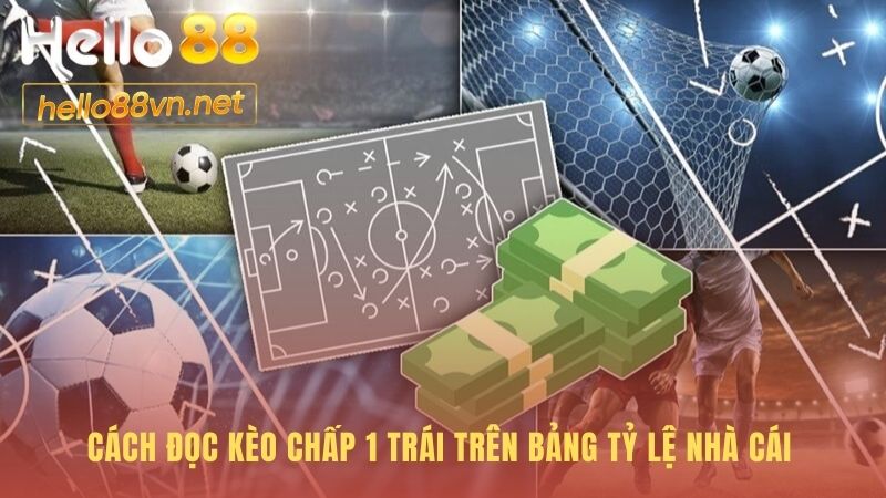 Đọc kèo chấp một trái qua ký hiệu +/-1 trên bảng tỷ lệ