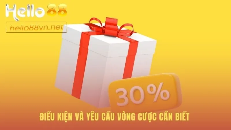 Yêu cầu vòng cược quy định điều kiện rút tiền từ khuyến mãi Hello88